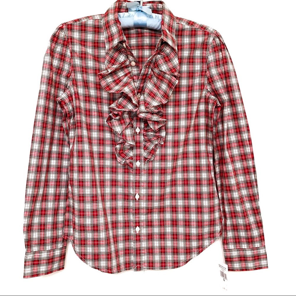 Polo Ralph Lauren Plaid Long Sleeve w/Ruffles NWT